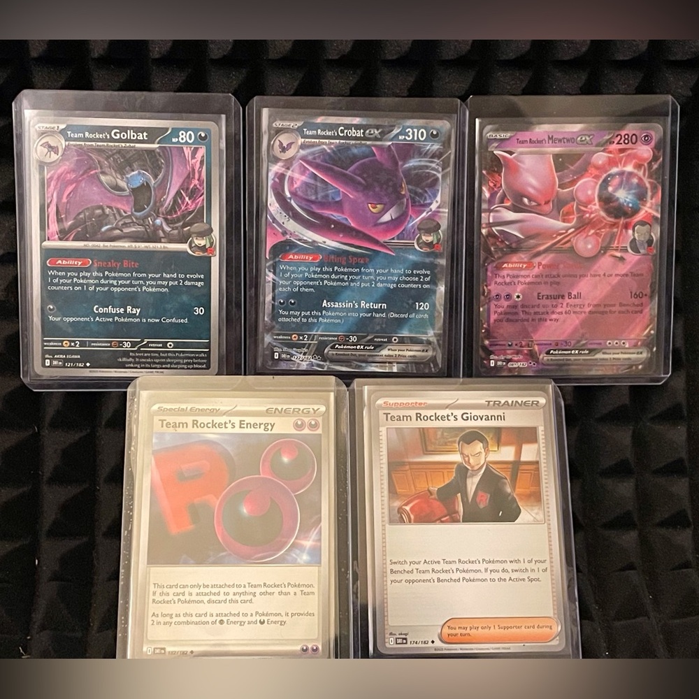 Pokémon:MEWTWO EX TEAM ROCKET SET of 5